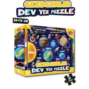 Gezegenler  Dev Yer Puzzle 50*70 cm 