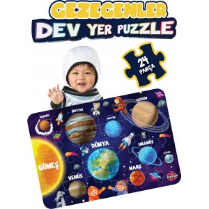 Gezegenler  Dev Yer Puzzle 50*70 cm 